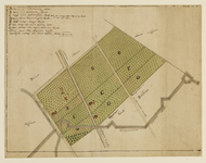 216101 Kaart van een aantal percelen bouwland ten zuidoosten van de Absterdijk te Utrecht; met weergave van enkele ...